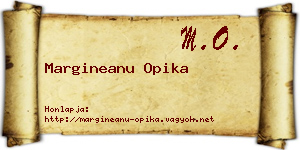 Margineanu Opika névjegykártya